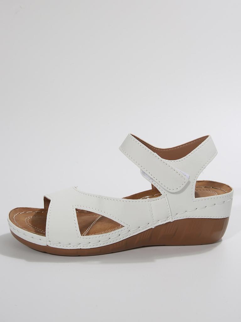 Foreign Trade 2025 Sandals New Color Platform Fashion Independent Station Sandals Large Size Women's Shoes Magic Belt Light Women's Shoes