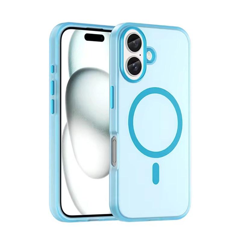 Luxury Magnetic Wireless Charge For Magsafe Case For iPhone17 Air 16E 15 14 13 12 11 Pro Max Plus Shockproof Colour Matte Bumper Cover