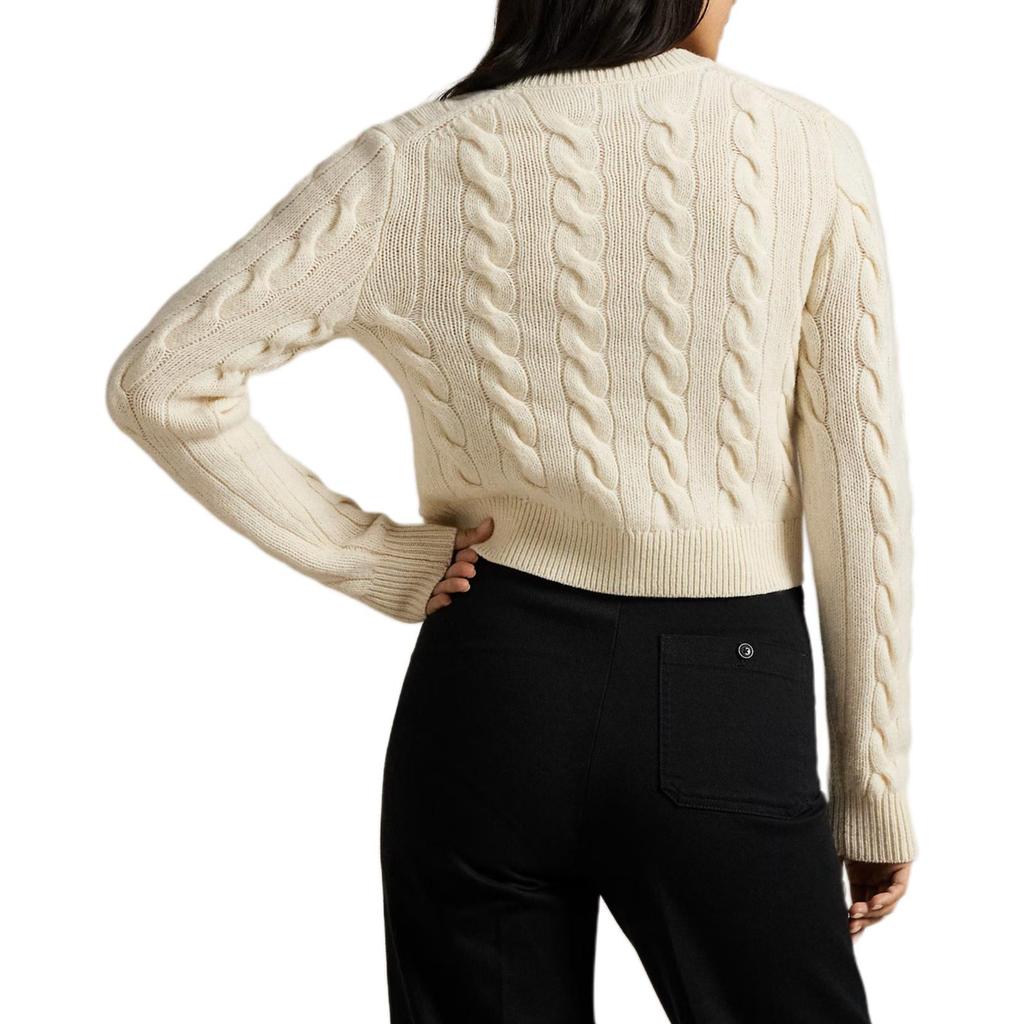Polo Ralph Lauren Long Sleeve Single-Breasted Pocket Cashmere Sweater Women sweater 211978312-500