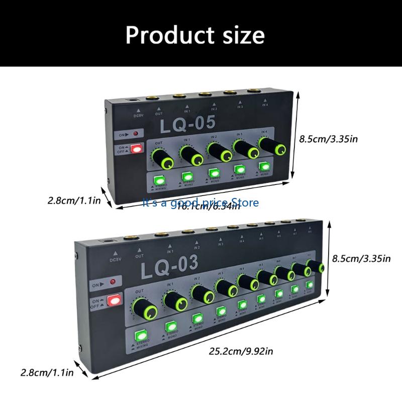 4/8 Channel Metal Body Microphones Console With 6.35mm Plugs For Musicians And Stereo Engineers On The Go
