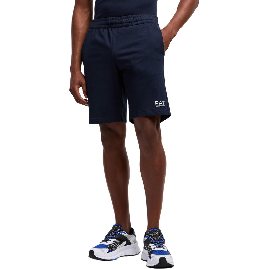 Emporio Armani EA7 Printed Pattern Three-Quarter Casual Shorts Men shorts Blue 8NPS65-PJVRZ-1562