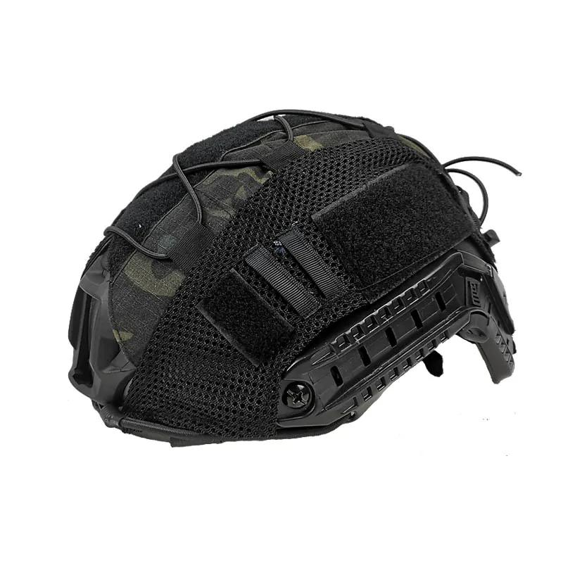 1 PC Copertura per casco tattico per caschi Fast MH PJ BJ Protezione per casco Fast Cordino elastico (Casco non incluso)
