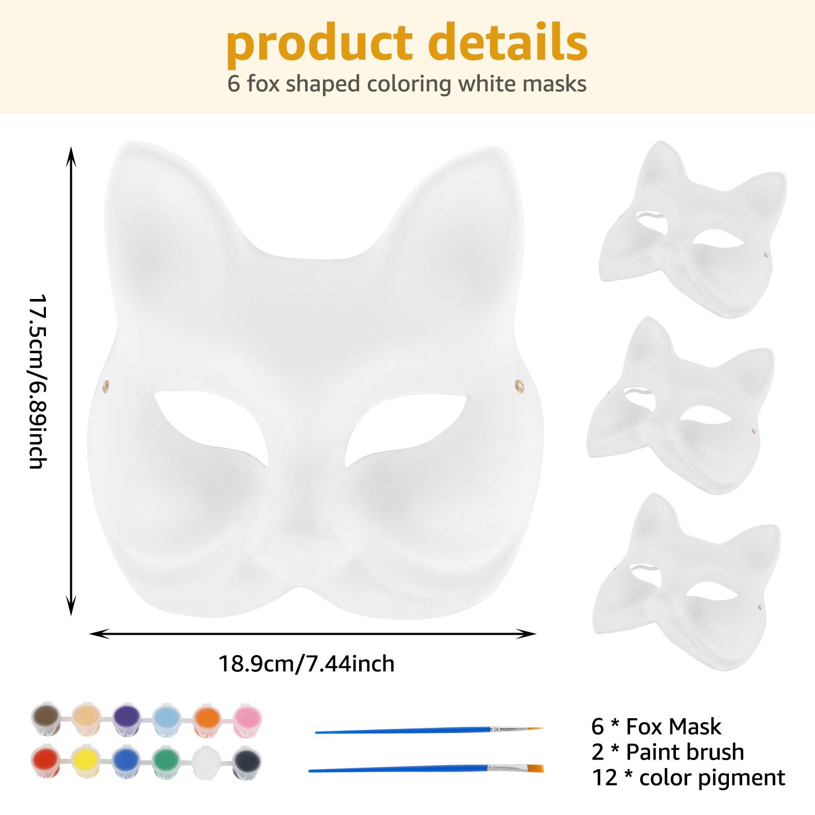 

Набор из 6/32 масок для тематической вечеринки, креативные заготовки масок в форме животных, простые в использовании бумажные маски для раскрашивания с гладкой поверхностью.
