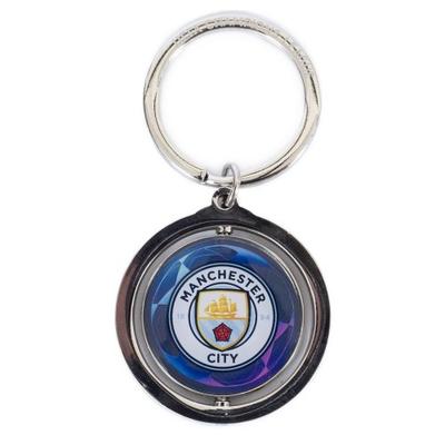 Porta-chaves giratório com escudo UCL do Manchester City FC