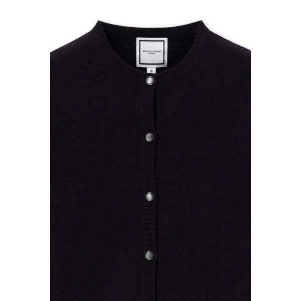 [wooyoungmi] Violet Round Neck Button Cardigan M263KN03543V