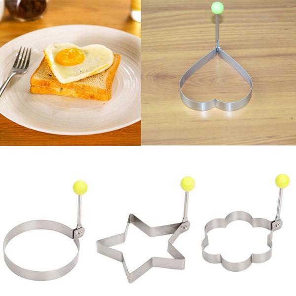 Round Egg Frying Mold Dishwasher Safe Stainless Steel Nonstick Ring For Perfect Sunny Side Up Eggs