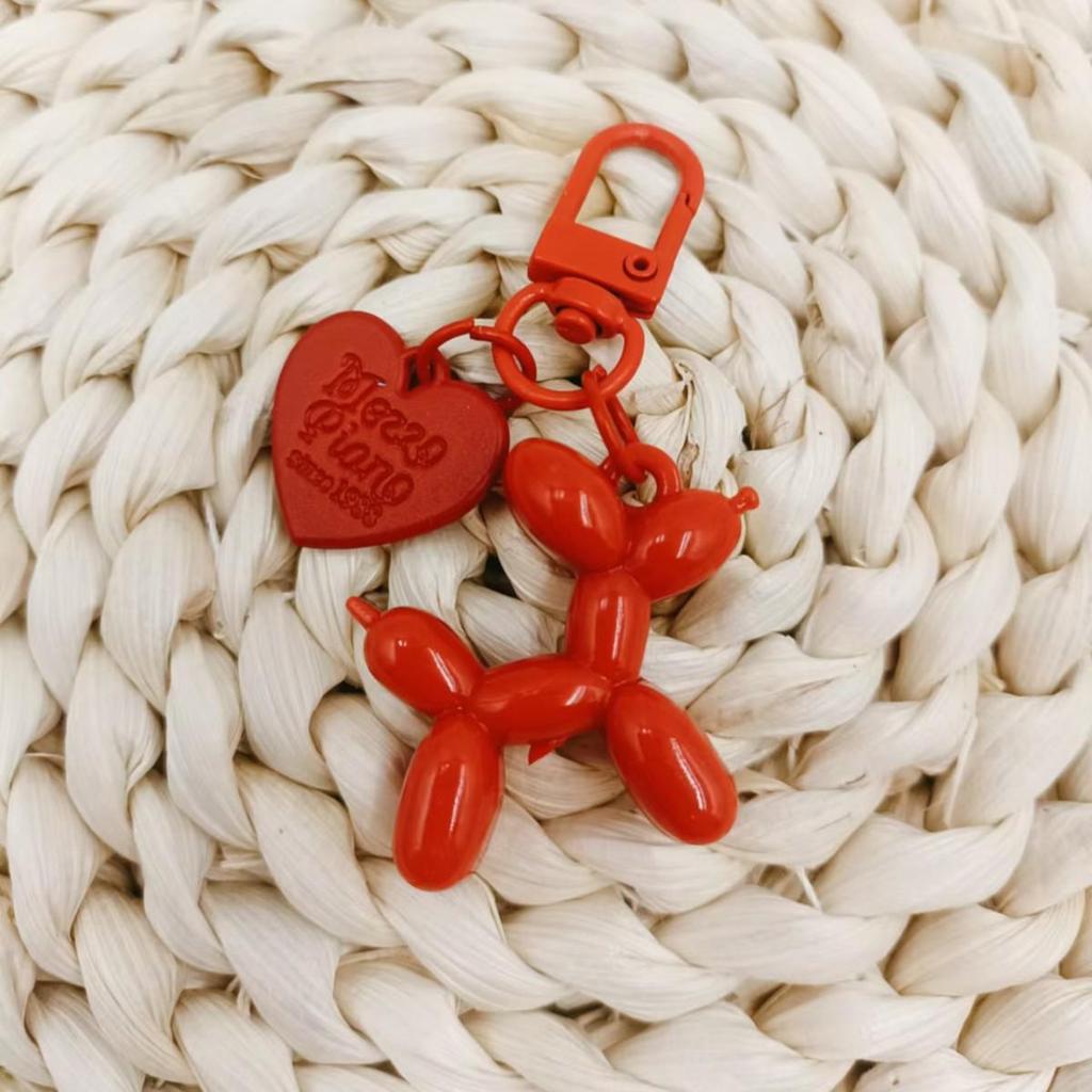 Bubble Dog Keychain: Balloon Dog Pendant, DIY PVC Soft Rubber Jewelry Gift