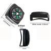 5pcs High Quality Portable Belt Buckle Black 20mm Mini Compass Survival Navigation Tool Outdoor Tool