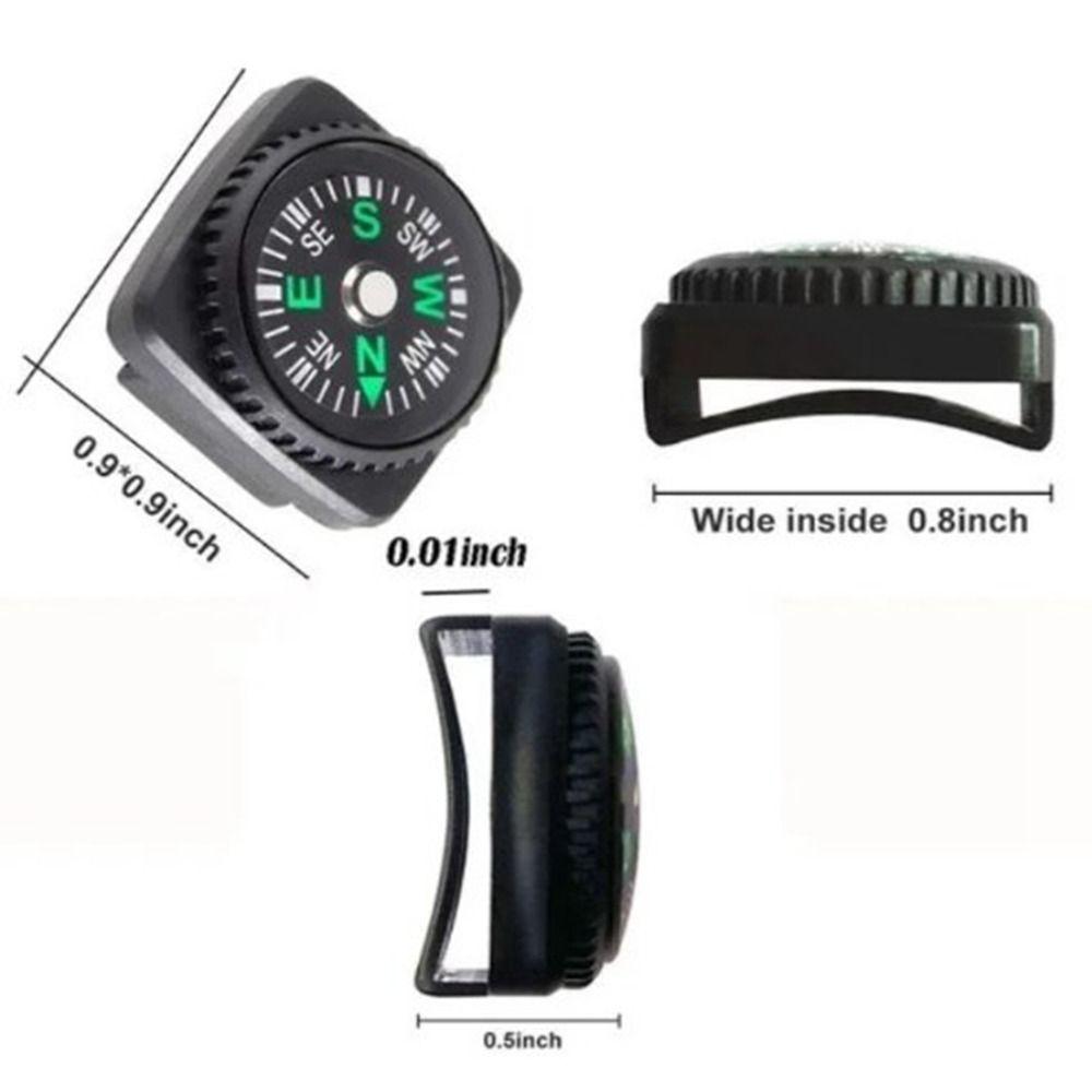 5pcs High Quality Portable Belt Buckle Black 20mm Mini Compass Survival Navigation Tool Outdoor Tool