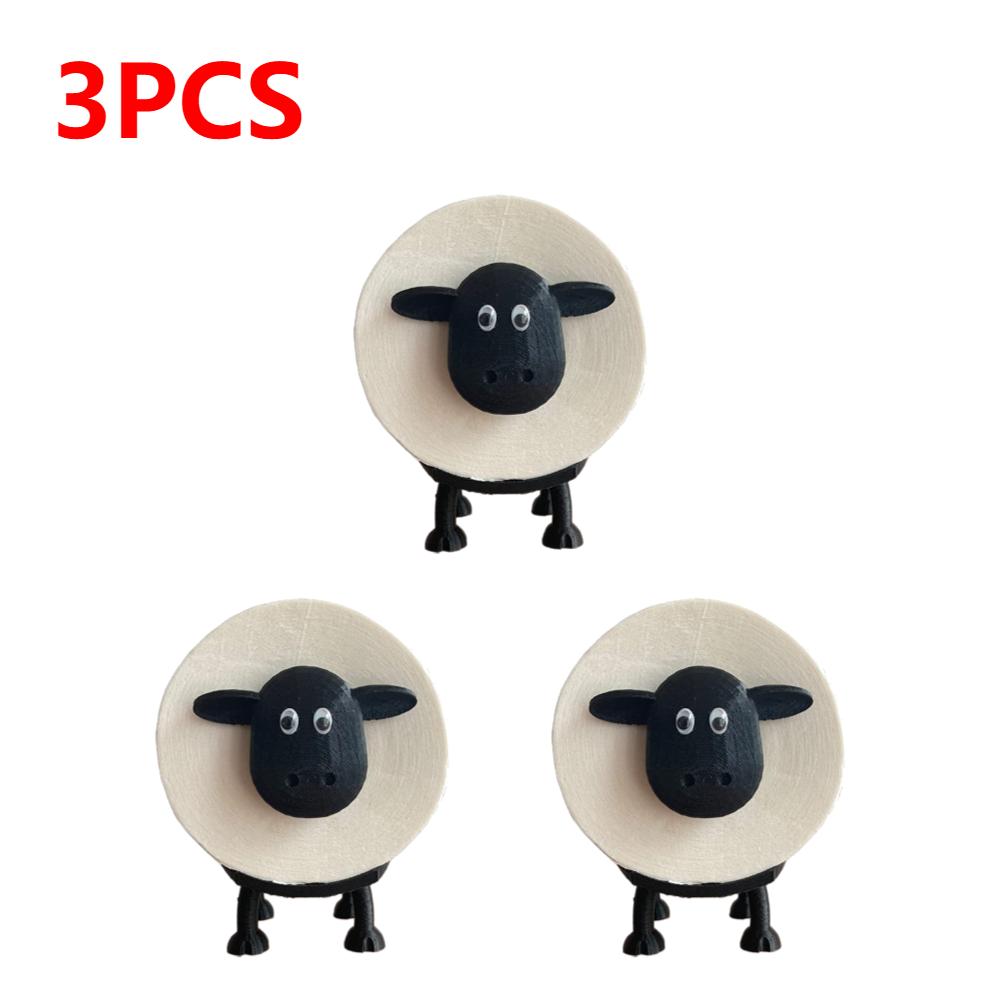 1-4PCS Sheep Stackable Toilet Paper Holder Resin Cute Sheep Tissue Storage Rack for Home Bathroom Vanity Night Stands