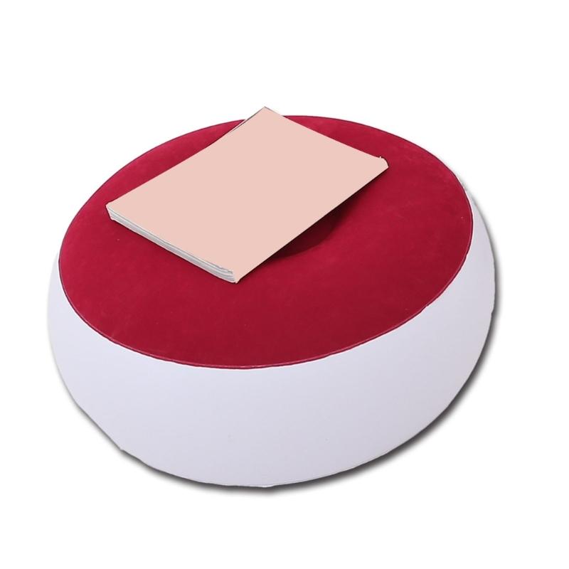 Quiet Flocks Inflatable Stool with Nonslip Bottom Multifunctional Air Cushions Stool for Homes Gym Use