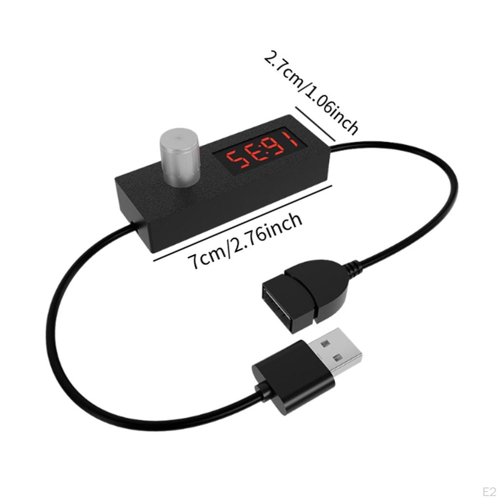 Kabel z timerem USB do wyłączania zasilania, kompaktowy adapter przedłużający z