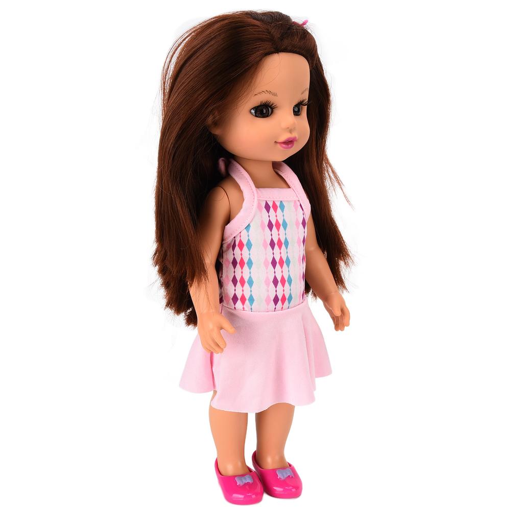 14 Zoll Weiße Mädchenpuppe Realistisch Beweglich Mode Niedlich Vinylspielzeug für Kinder Partygeschenke