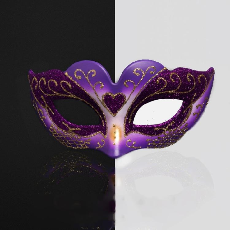 Luxurious Kids Girls Half Face Venetian Mask Mardi Gras Glitter Mask for Masquerade Prom Parties and Themed Celebration