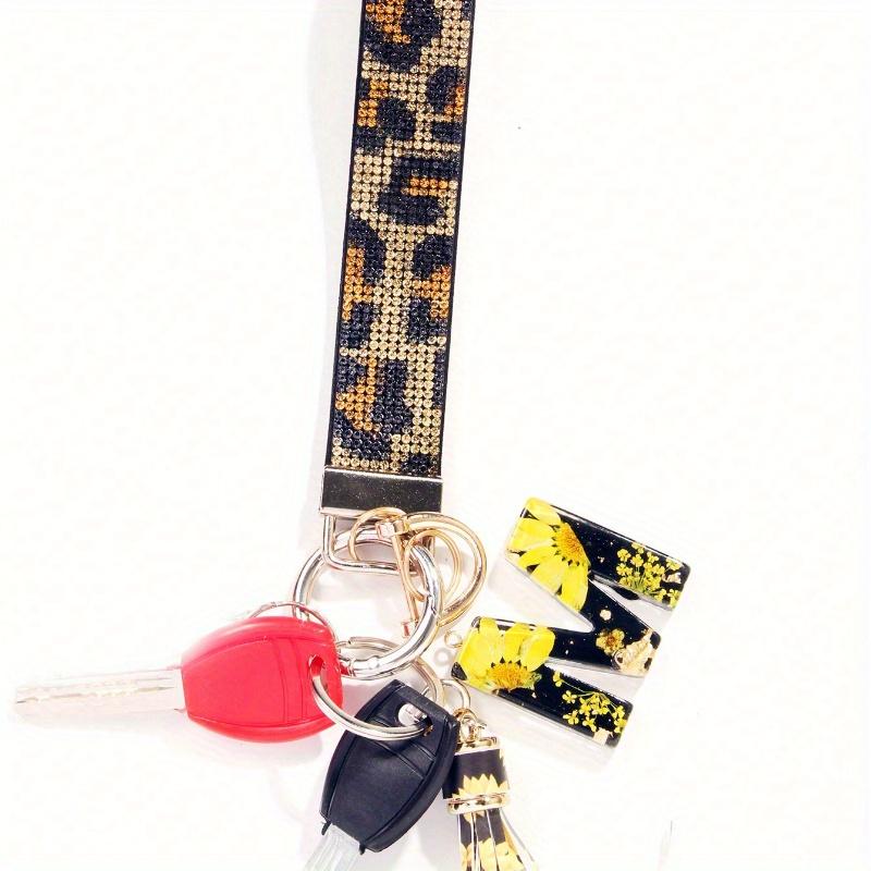 1 pz Cinturino da Polso Bling Glitter con Decorazioni di Strass con Portachiavi Wristlet Portachiavi per Pochette e Portachiavi Ciondoli Cordino Portachiavi Cancelleria Scolastica