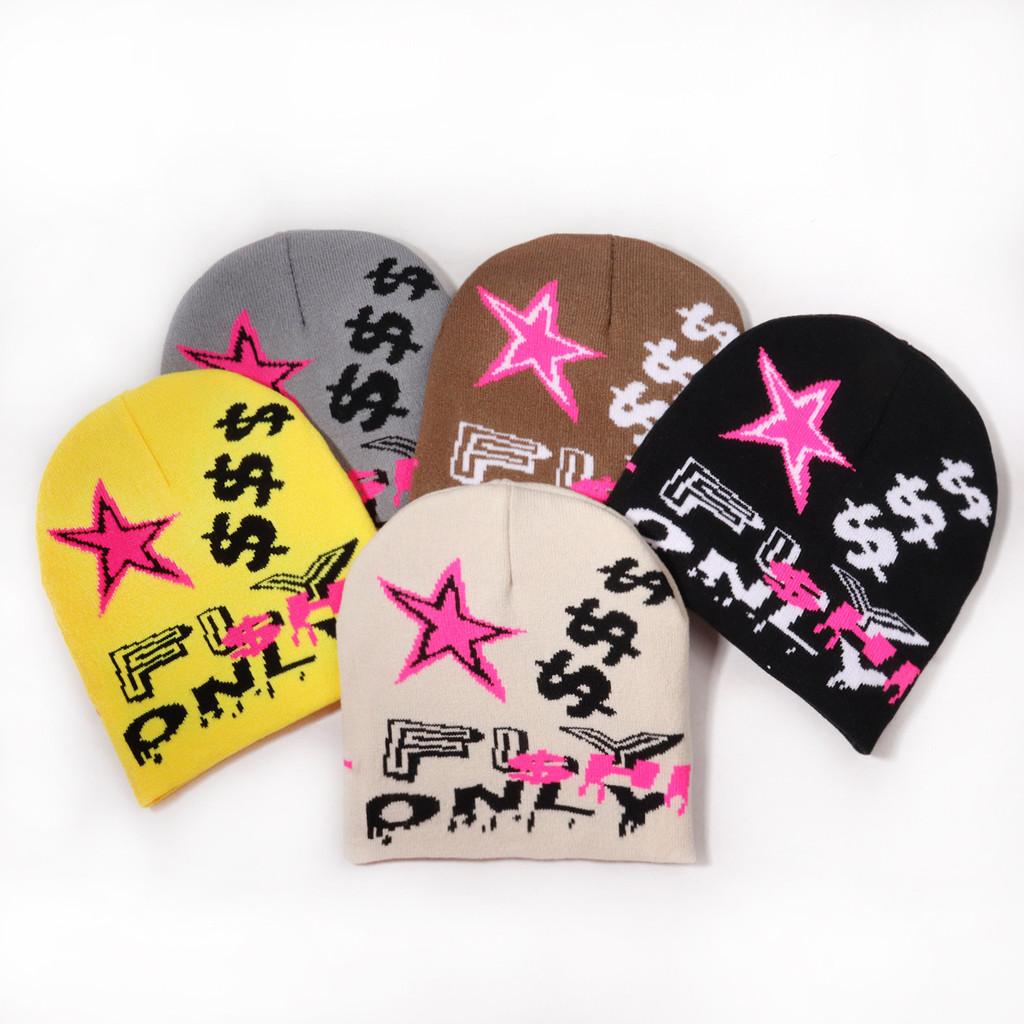 Style Knitted Urban Cap With Letter Embroidery For Autumn And Fashion Winter