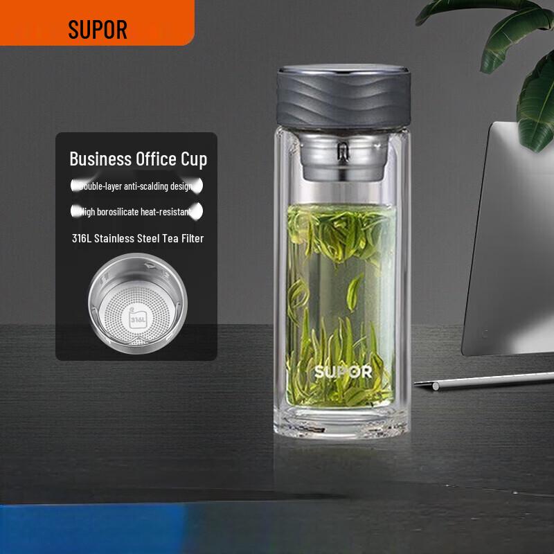 Supor Heat-Resistant Double-Layer Glass Cup