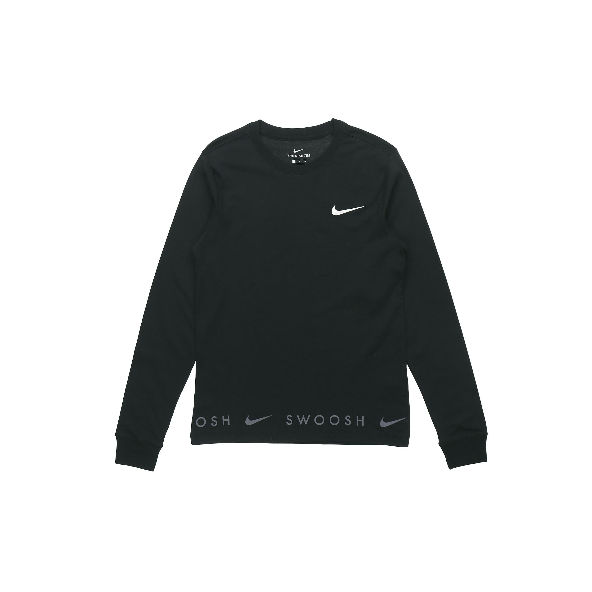 Nike Sportswear Swoosh Casual Sports Crew-neck Long Sleeve Black Men s DA0336-010 XXL