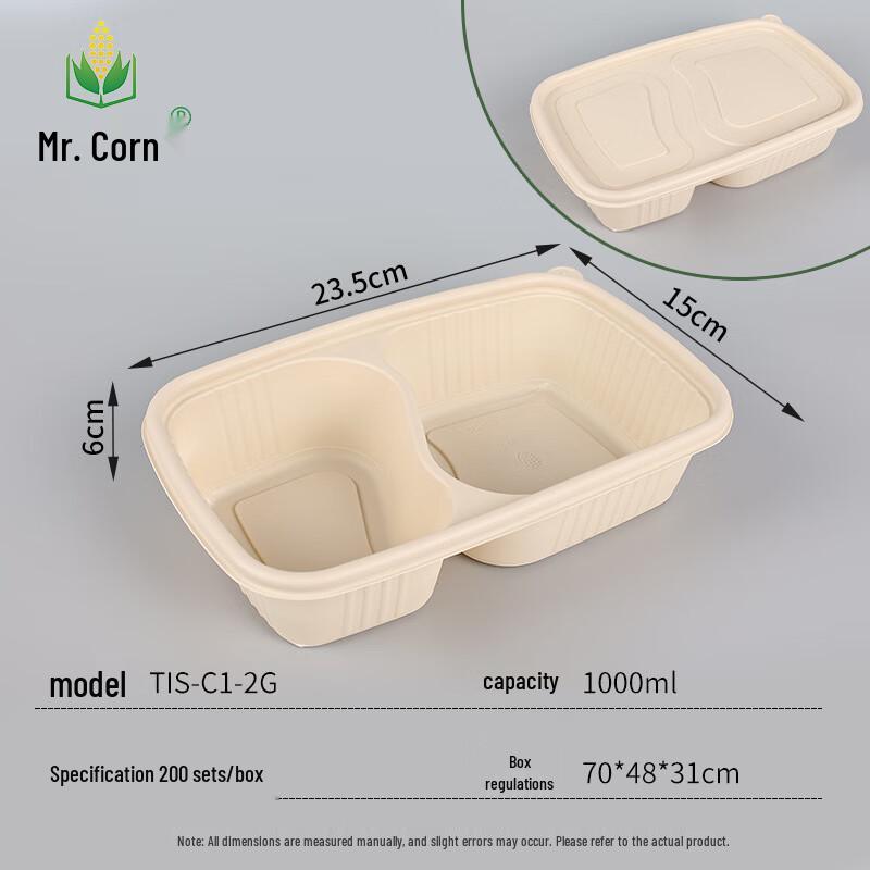 Mr. Corn Biodegradable Meal Prep Containers