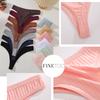 FINETOO 4Pcs/Set Cotton Ribbed Thongs For Women Seamless Solid Color High Quality Underwear Ladies Cozy Breathable Sexy G-String