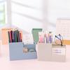 1Pc Morandi Color Simple Storage Box INS Style Student Multi-functional Desktop Stationery Pen Holder Women Cosmetic Organizer