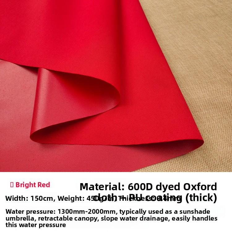 Thickened Waterproof Plain Weave Sunshade Retractable Striped Rain Canopy Fabric Outdoor Sun Blocking Rainproof Material 600D...