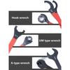 4Pcs Crescent Jaw Hook Head Wrenches High Strength Steel Narrow Space Access Tool For Mechanical Maintenance