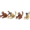 MOC Animali Blocchi da Costruzione Zoo della Foresta Tigre dai Denti a Sciabola Orso Alce Elefante Aquila Squalo Scimmia Leone Giocattolo Mini Mattoncino Regalo per Bambino S09