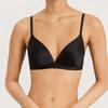 Satin Deluxe Padded Soft Cup Bra  Black 71071 