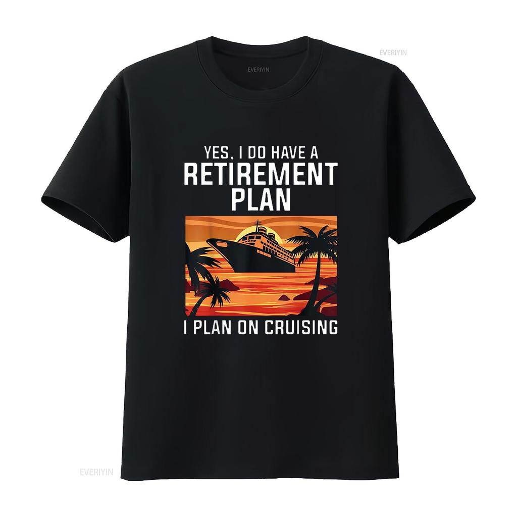 Funny Cruising For Retirement Cruise Ship Vacation T Shirt Black X Large Vintage Washed Comfortable Unisex