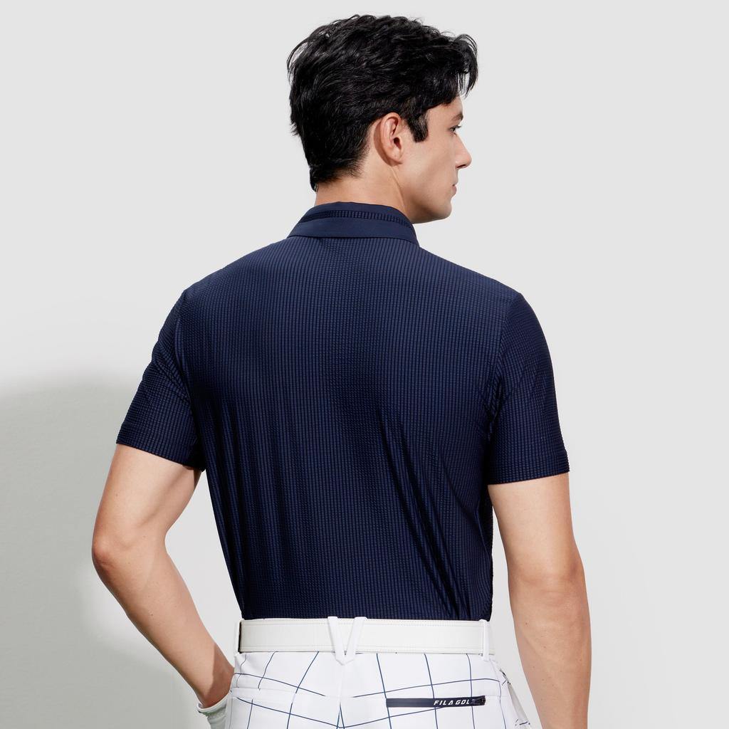 Fila Golf Series Fashion Polo Shirt Men Tops Tidal-Blue A11M425129FDB