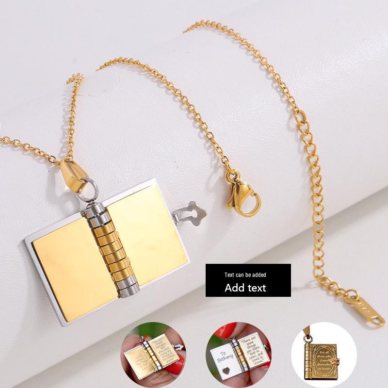 Titanium Steel Love Letter Pendant Necklace for Couples - Clavicle Chain for Girls.