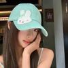 Little Rabbit Polka Dot Baseball Cap for Women, Spring/Summer Soft Top Visor Hat, Sun Protection Hat