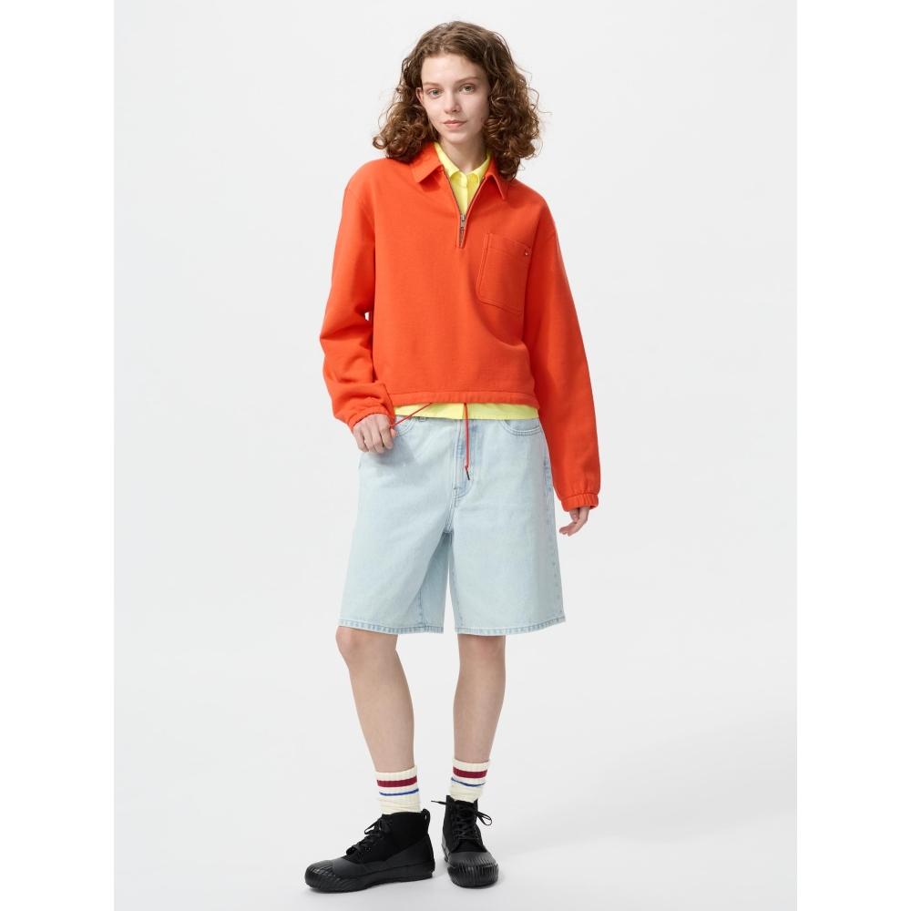 Uniqlo Japan Sweat Half Zip Shirt