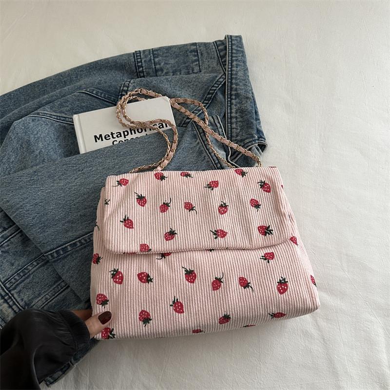 

Trendy Envelope Crossbody Bag Contemporary Canvas Purse For Women With Soft Floral Designs Pink