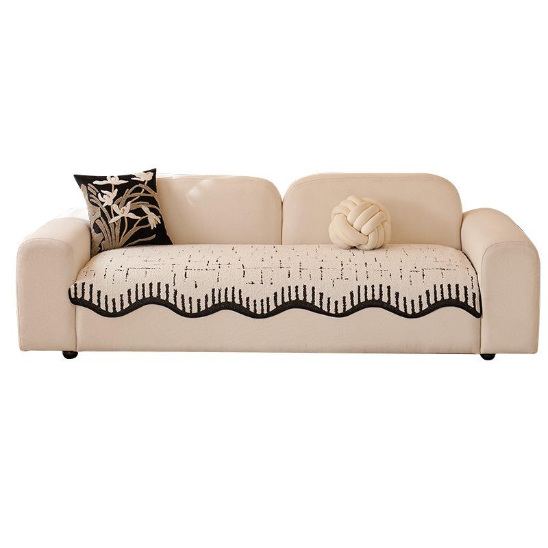1pc Modern Minimalist Plush Sofa Cushion,Black and White Striped Non-Slip Soft Touch Moisture Absorbent Suitable for Living Room, Bedroom Office Decor