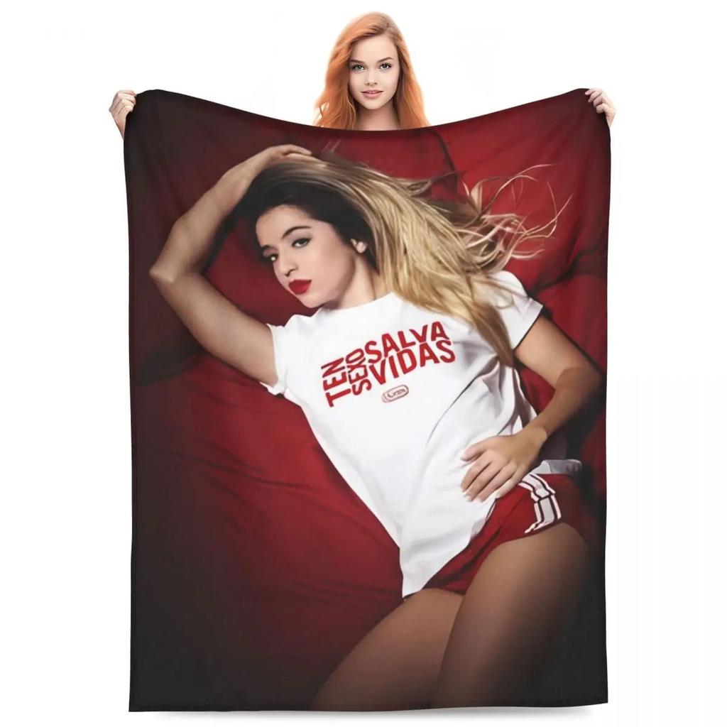 Lola Indigo Spanische Sängerin Tänzerin Flanelldecke Weiche Strapazierfähige Überwurfdecke für Schlafzimmer Reise Büro Mode Tagesdecke