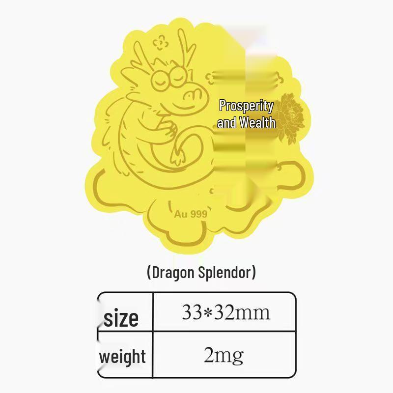 Golden Year of the Horse Wealth-Attracting Zodiac 999 Fine Gold Phone Sticker