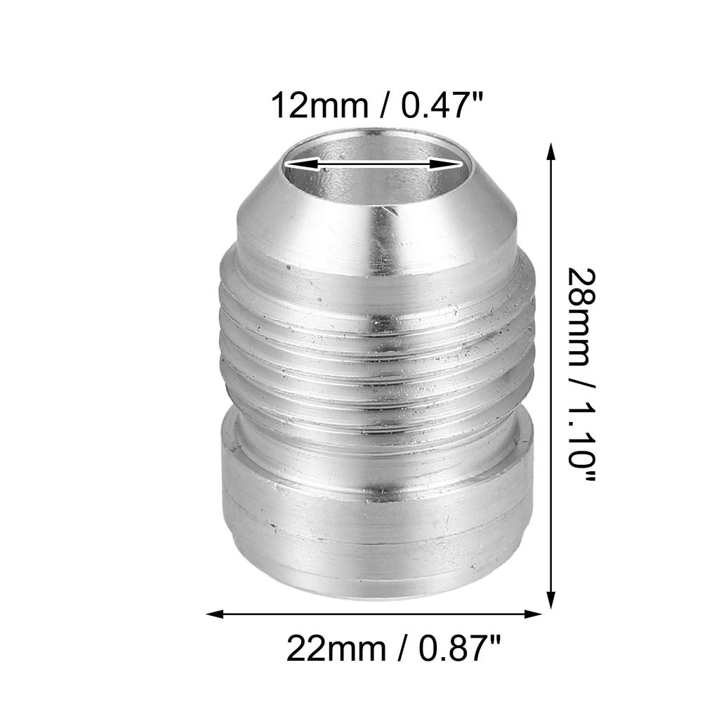 uxcell Car Auto 10AN Male Welding Fitting Plug Hose Adapter, Fuel , Aluminum Alloy, Silver Tone, 4 Pieces