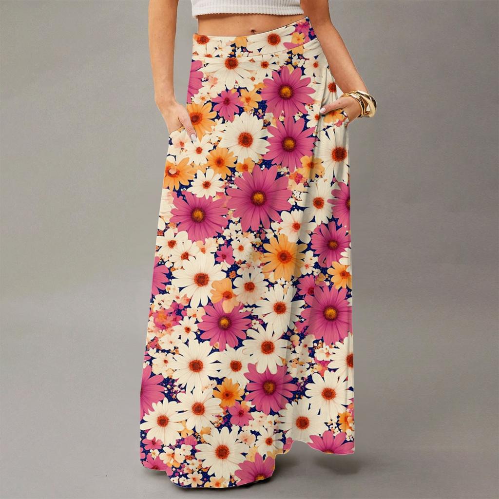 Women's Flowing Maxi Dress Regular Casual Summer Floral Print Bohemian  Skirt