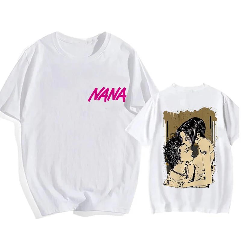 Nana Osaki Goth Manga T-Shirt Herren Damen Lustiges T-Shirt Schwarze Steine Grafik Tops Mode Hip Hop Y2k T-Shirt Streetwear Kleidung