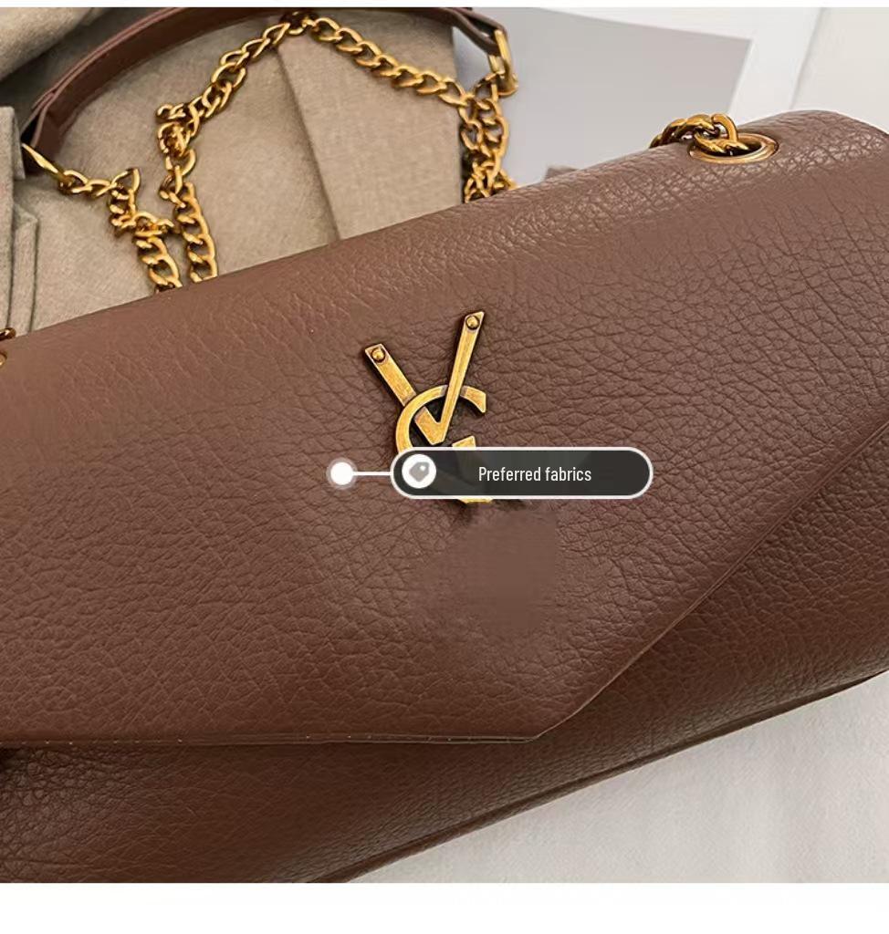New Arrival Solid Chain Bag - Women's Versatile Fashion Textured Shoulder/Crossbody