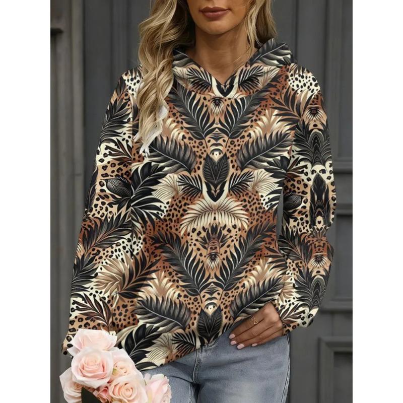 Women's Autumn and Winter 3D Printed Hooded Fashion Versatile Trend Breathable Casual Hoodies & Sweatshirts (women’s)