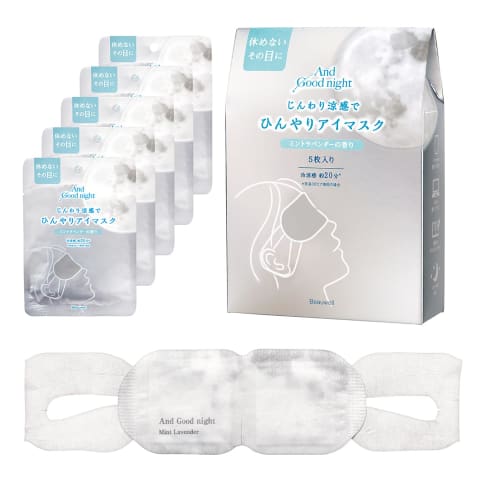 AndGoodnight Beauwell Cooling Eye Masks (5 count) for Relaxation Before Bed