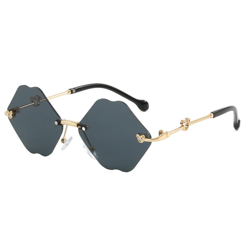 Fashion trend children's sunglasses metal hexagonal sunglasses boys and girls cute personality children's glasses