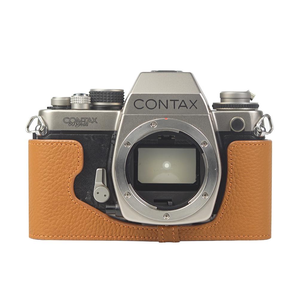 

For CONTAX S2 Case Leash Camera Strap Leather Camera Half Case Camera Genuine Leather Bag Case Handmade Half Case For CONTAX S2