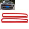2 Pcs Front Grille Cover Trim Car Adaptations Replacement for     2015‑2021