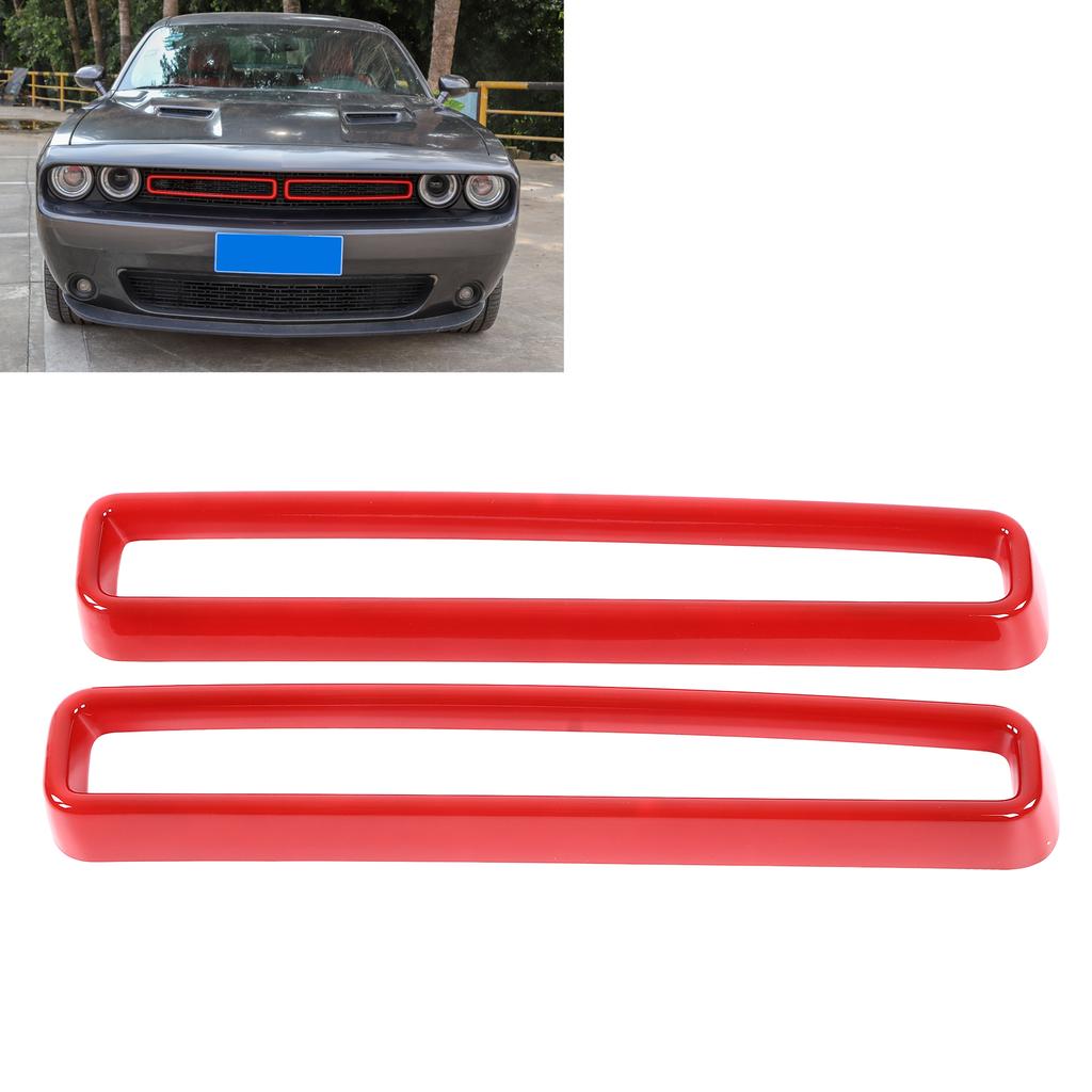 2 Pcs Front Grille Cover Trim Car Adaptations Replacement for     2015‑2021