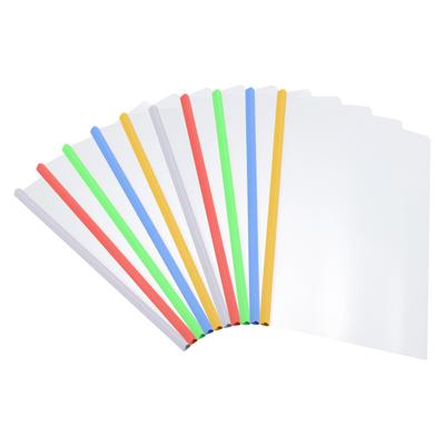 10Pcs Clear Report Covers with Sliding Bar 10mm Slide-Grip Resume Covers 75Sheet Capacity A4 Presentation Folder for File Resume