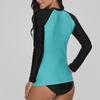 CHARMLEAKS Damen-Langarm-Rashguard-Badeanzug mit Reißverschluss, Laufshirt, Wander-Shirts, Surf-Top, UPF50+, Badebekleidung